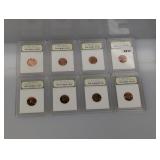 (8) INB Mixed Date BU Lincoln Cents