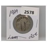 1929 90% Silv Liberty Quarter