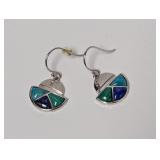 .925 Sterl Multi-stone Drop Earrings