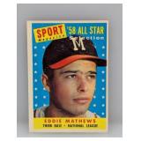 1958 Topps Eddie Matthews All Star 480 Surface
