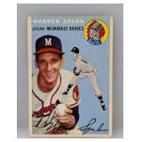 1954 Topps #20 Warren Spahn HOF Braves Crease
