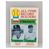 1979 TOPPS Nolan Ryan/Walter Johnson HOF 417