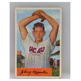 1954 Bowman #29 Johnny Klippstein Cubs Creases
