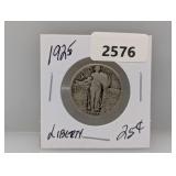 1925 90% Silv Liberty Quarter