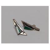 .925 Sterl Green Stone Earrings