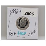 1992-S PF Roos Dime