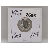 1957 90% Silv Roos Dime