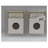 (2) INB Early Jefferson Nickels