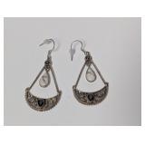.925 Sterl Multistone Chandelier Earrings