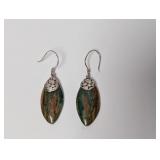.925 Sterl Multicolored Stone Drop Earring