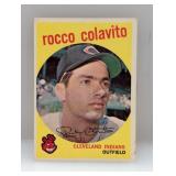 1959 Topps #420 Rocky Colavito HOF Indians Crease
