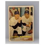 1957 Topps Baseball Mantle/Berra HOF Yankees C/PL