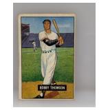 1951 Bowman #126 Bobby Thomson Giants Crease/Stain