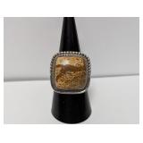 .925 Sterl Jasper Ring Size 8.5