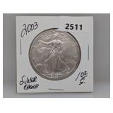 2003 1oz .999 Silv Eagle $1 Dollar