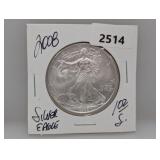 2008 1oz .999 Silv Eagle $1 Dollar