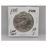 1998 1oz .999 Silv Eagle $1 Dollar