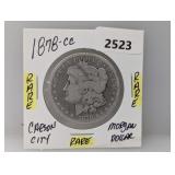 Rare 1878-CC 90% Silv Morgan $1 Dollar
