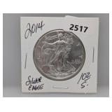 2014 1oz .999 Silv Eagle $1 Dollar