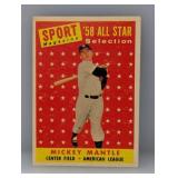 1958 Topps #487 Mickey Mantle All Star HOF Yankees