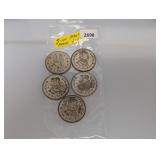 (5) Mexico Silv Un Pesos