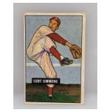 1951 Bowman baseball #111 Curt Simmons Phillies