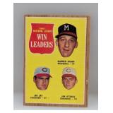 1962 TOPPS NL WIN LEADERS WARREN SPAHN 58 Surface