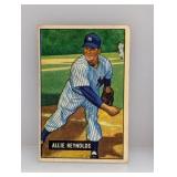 1951 Bowman baseball Allie Reynolds Yankees MKS