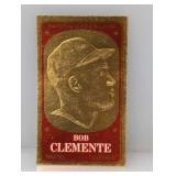 1965 Topps Embossed Roberto Clemente HOF Stains