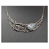 18-20" .925 Sterling Roman Glass Necklace 20.3g