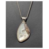 22" .925 Sterling Mother of Pearl Dragonfly Neckl