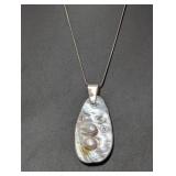 24" .925 Sterl Blistered Pearl Necklace