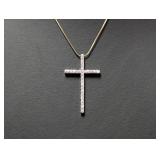 18" .925 Sterl Cross Necklace