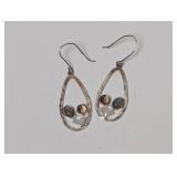 .925 Multi-stone Teardrop Dangle Earrings