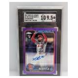 2024 Topps Chrome Scott RC Auto 10/9.5 Purple Ref
