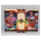 2023 Ohtani Trout Topps Tribute Orange 2X Bat /25