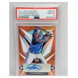 2021 Leaf Valiant Dominguez/99 Orange Auto PSA 10