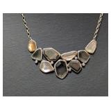 18" .925 Sterling Mulitstone Necklace 19.5g