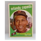 1959 Topps #390 Orlando Cepeda HOF Giants Crease