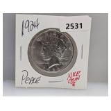 1924 90% Silv Peace $1 Dollar