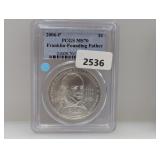 PCGS 2006-P MS70 Franklin $1 Dollar