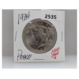 1924 90% Silv Peace $1 Dollar