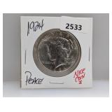 1924 90% Silv Peace $1 Dollar