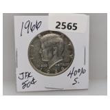 1966 40% Silv JFK Half $1 Dollar
