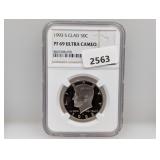 NGC 1993-S PF69 Ultra Cam JFK Half $1