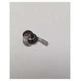 .925 Sterl Diamond Knot Pendant