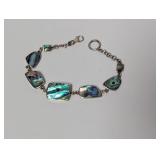 8" .925 Sterling Abalone Shell Bracelet 9.5g