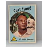 1959 Topps Curt Flood #353 Stain/Surface