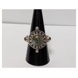 .925 Sterl Jasper Ring Size 8.5