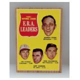 1962 TOPPS 1961 NL ERA LEADERS WARREN SPAHN 56